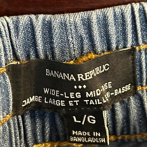 Denim Wide-Leg Mid Rise Pants - Picture 2 of 3